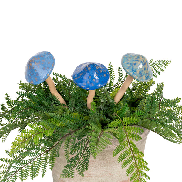 Ceramic Mushroom | Blue | Small