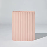 Ripple Oval Vase | Icy Pink | L