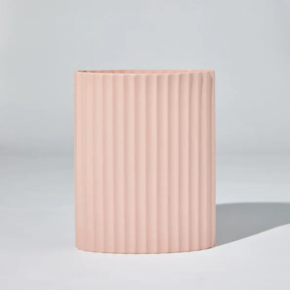 Ripple Oval Vase | Icy Pink | L