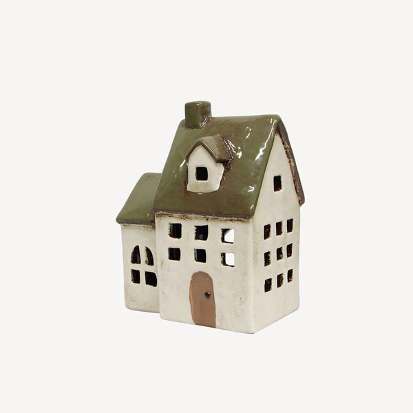 Alsace Tea Light Chapel Olive Green