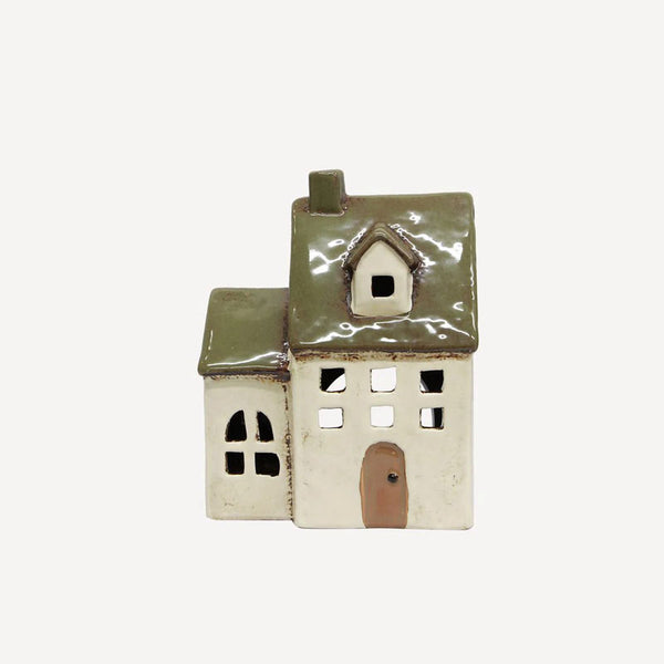 Alsace Tea Light Chapel Olive Green