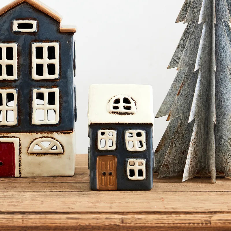 Alsace Tea Light House Navy