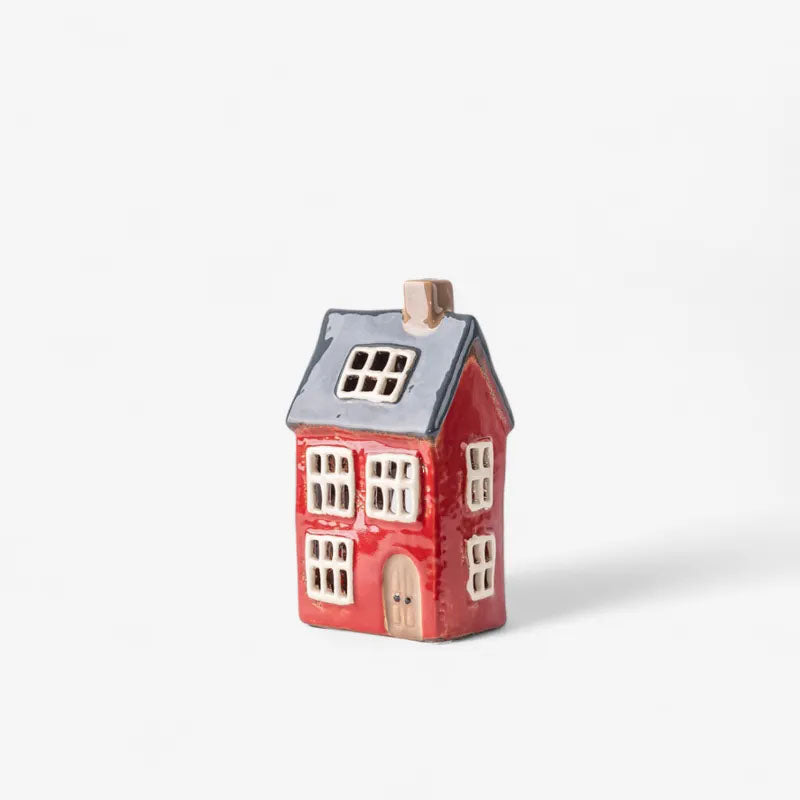 Alsace Tea Light House Navy Roof