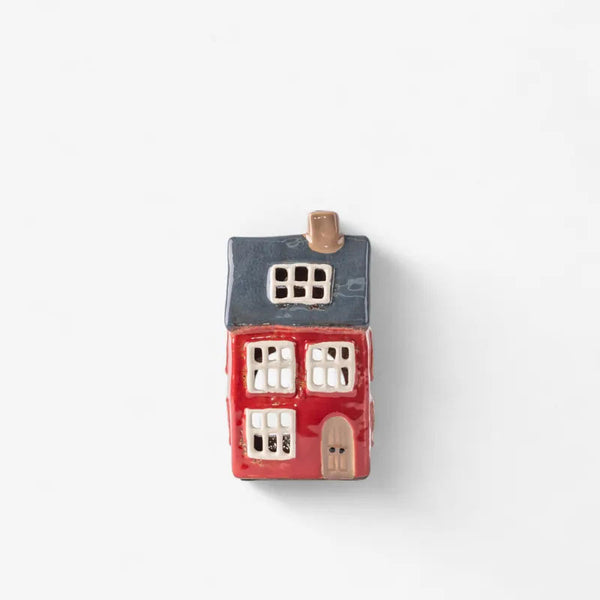 Alsace Tea Light House Navy Roof