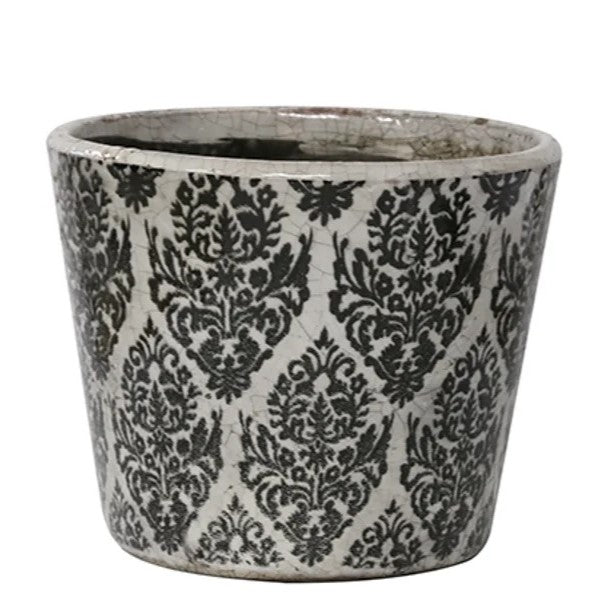 Black and White Vintage Planter