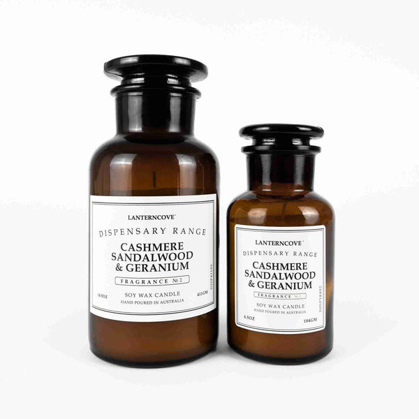 Lanterncove Soy Wax Candle 184gm Cashmere Sandalwood & Geranium
