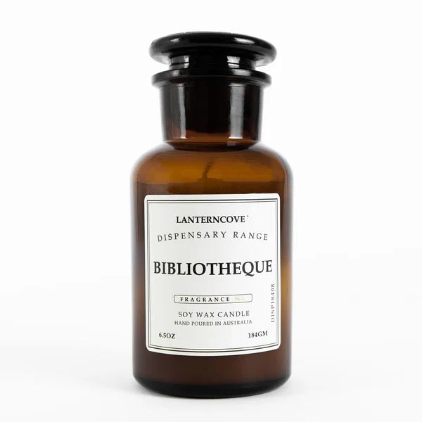 Lanterncove Soy Wax Candle 184gm Bibliotheque