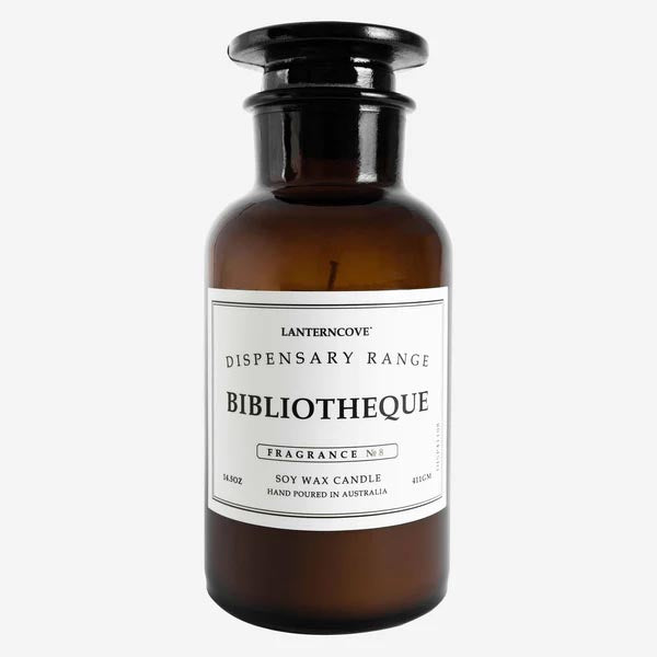 Lanterncove Soy Wax Candle 411gm Bibliotheque