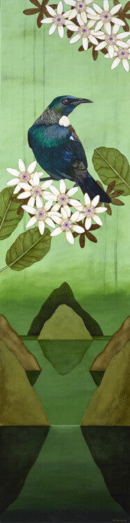 Tui In The Sky Flowers I Art Print