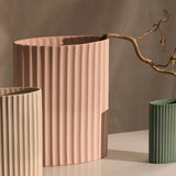 Ripple Oval Vase | Icy Pink | L