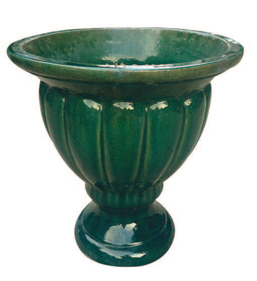 Glass Green Urn