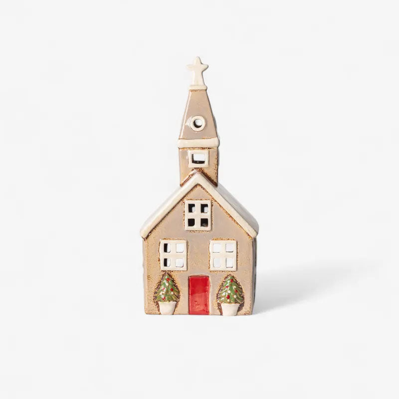 Alsace Tea Light Church Christmas Stone