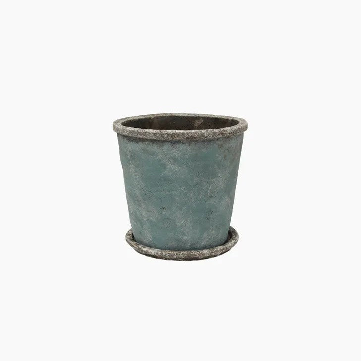 Pot & Saucer Sea Blue Medium