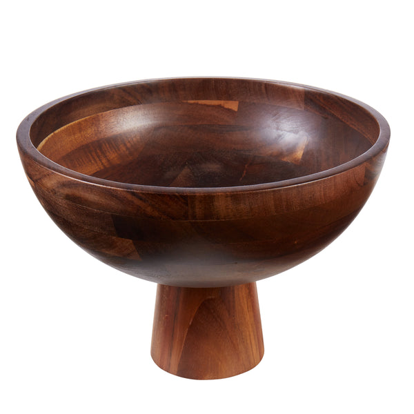 Acacia Wood Raised Serving Bowl
