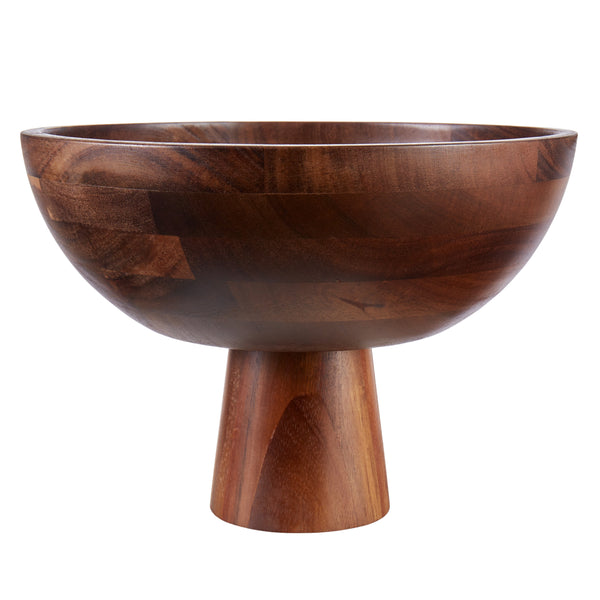 Acacia Wood Raised Serving Bowl