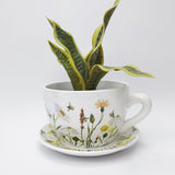 Bee Meadow Teacup Planter