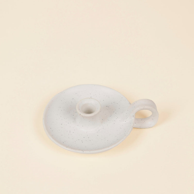 Candle Holder | White Speckle