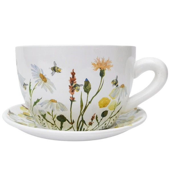 Bee Meadow Teacup Planter