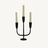 Dax 3 Light Black Candlestand