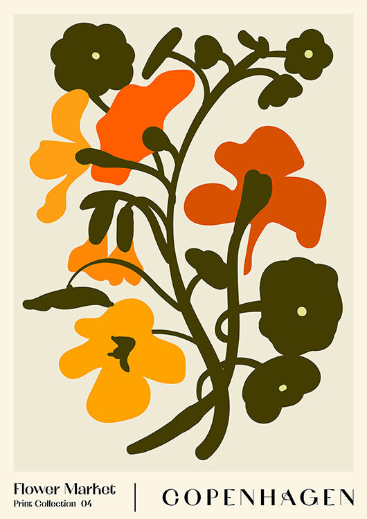 Flower Market Copenhagen I Art Print